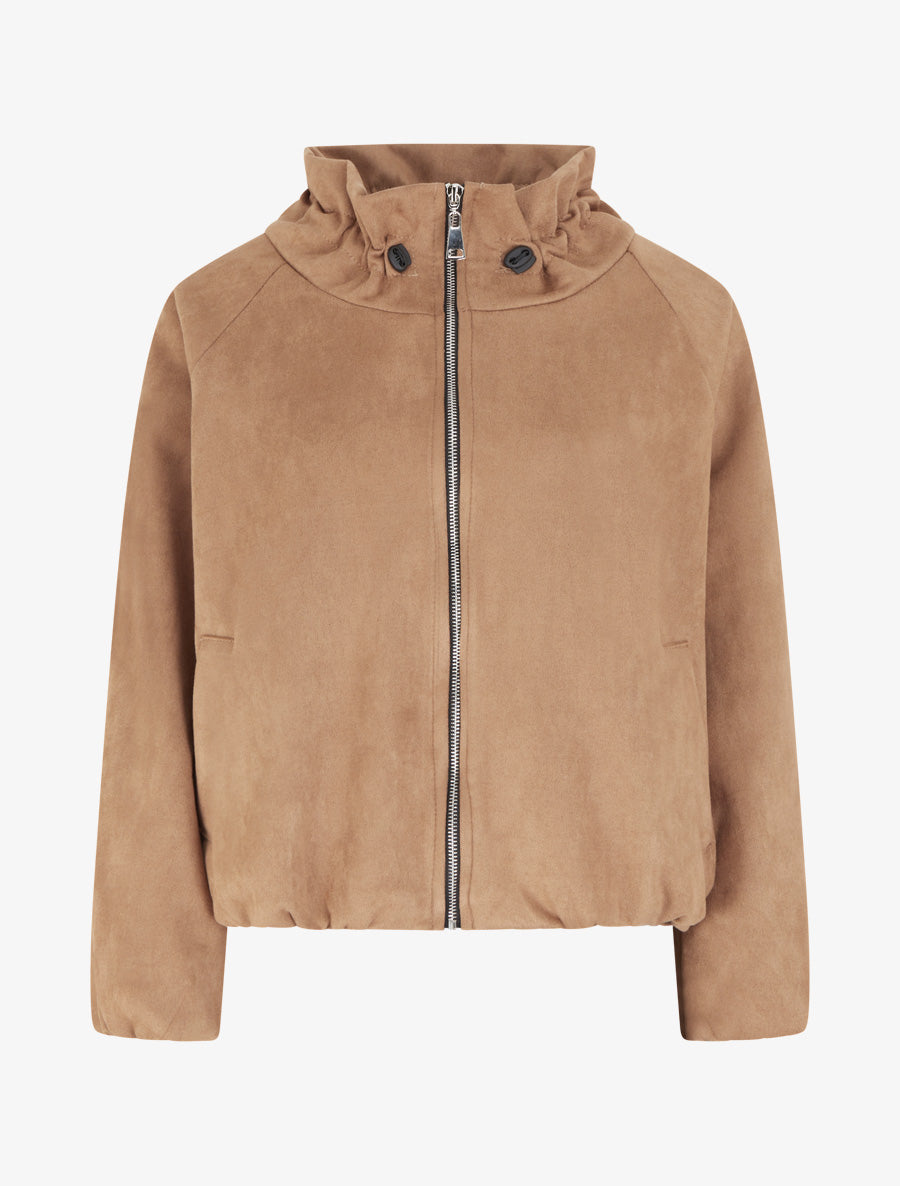 Bomber uni à poches - Camel - 1