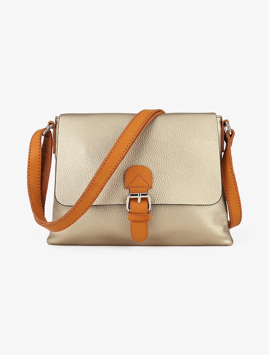 Sac à bandoulière Karine - Taupe irisé - 1