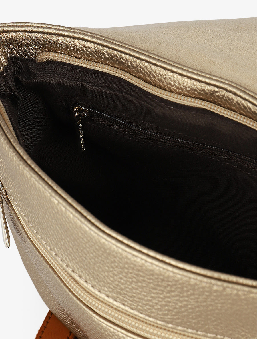 Sac à bandoulière Karine - Taupe irisé - 4