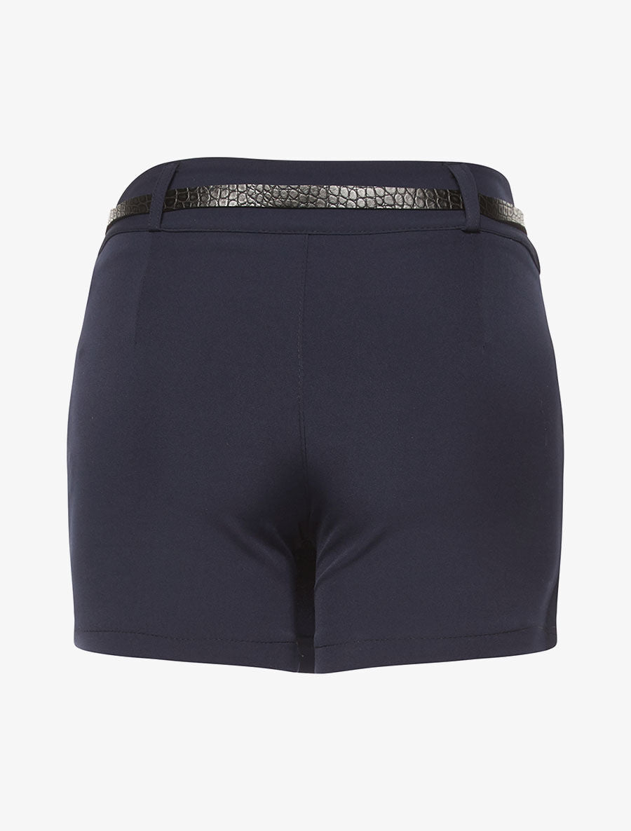 Jupe short unie - marine - 2