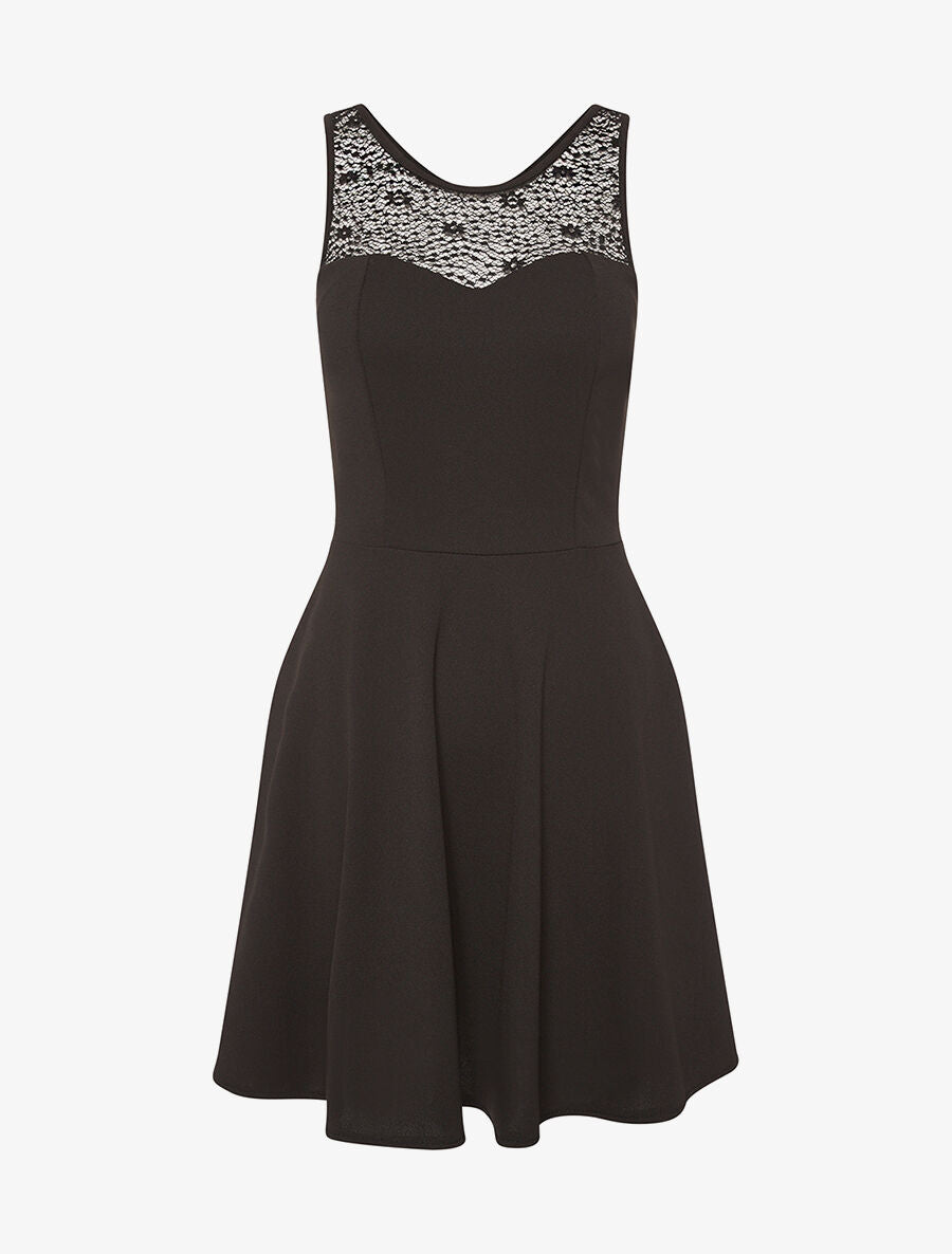 Robe gros flot au dos - noir - 3