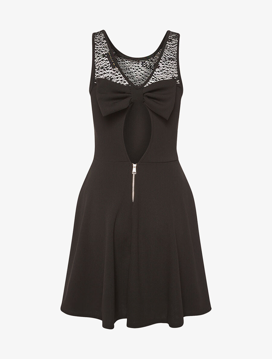 Robe gros flot au dos - noir - 2