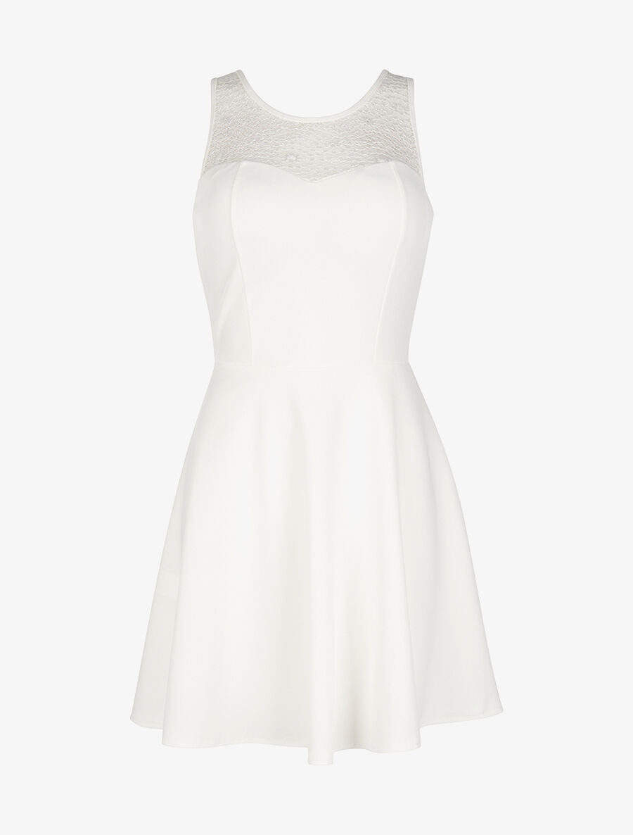 Robe gros flot au dos - blanc - 3