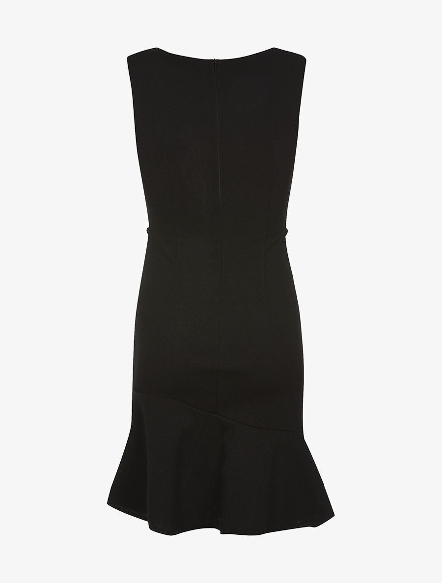 Robe anneau argenté à la taille - noir - 2