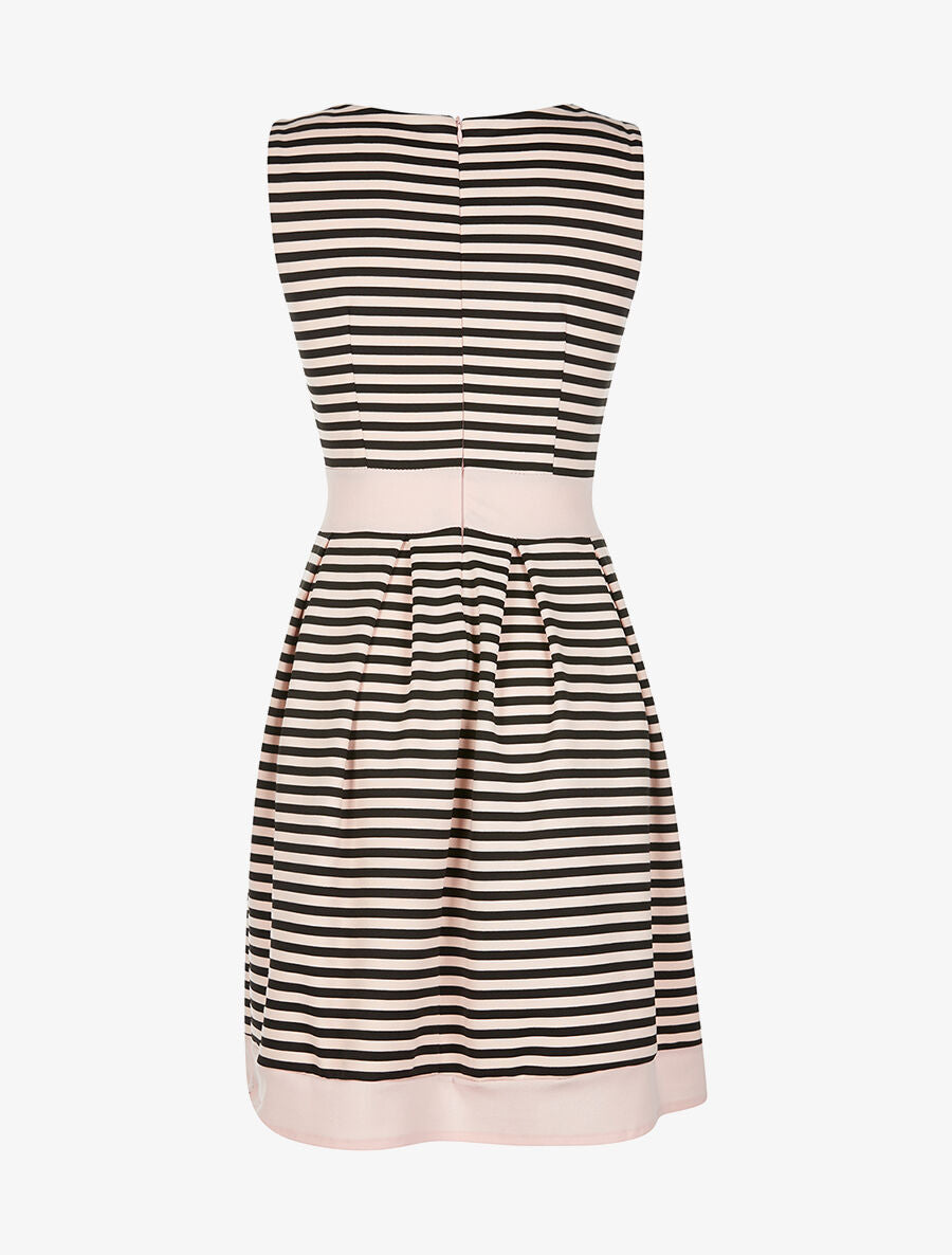 Robe patineuse rayée - rose - 2
