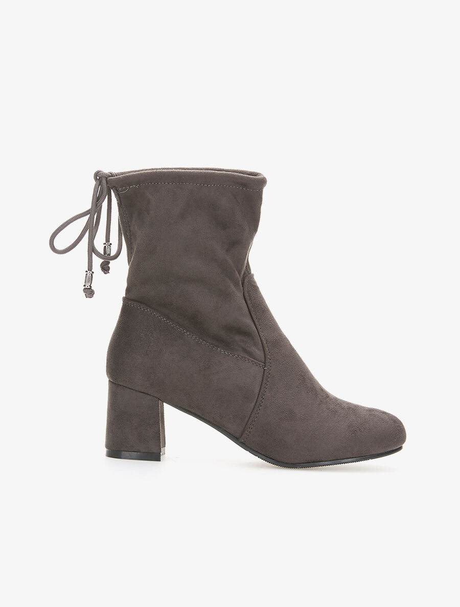 Bottines cheville à lacer - gris - 5