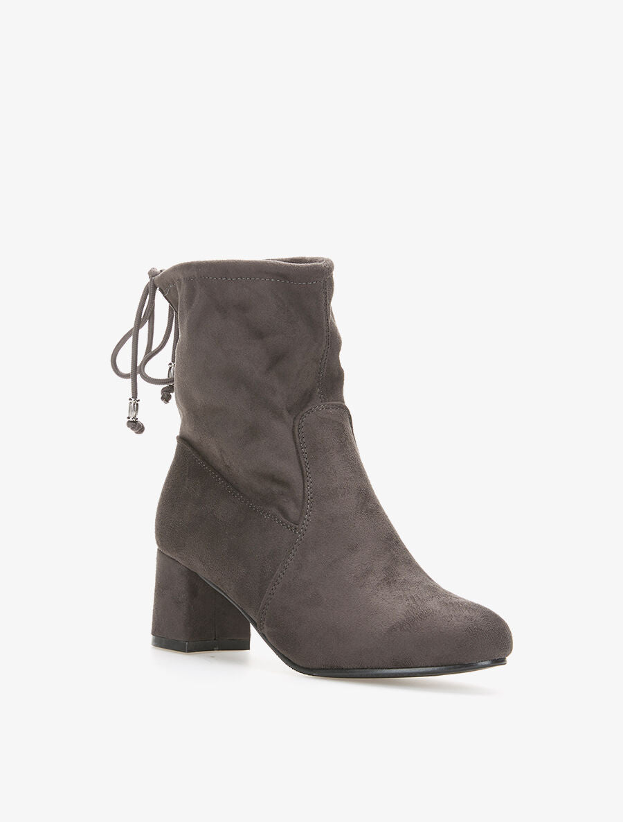 Bottines cheville à lacer - gris - 2