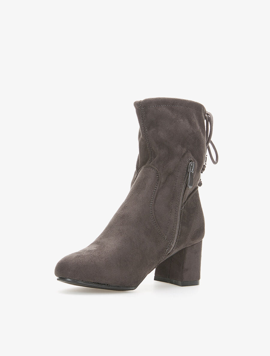 Bottines cheville à lacer - gris - 3
