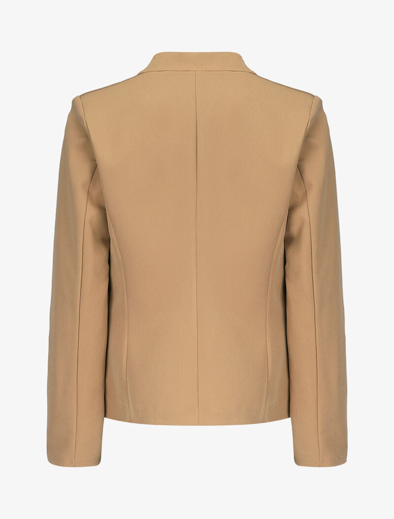 Veste unie ajustée - Camel - 2