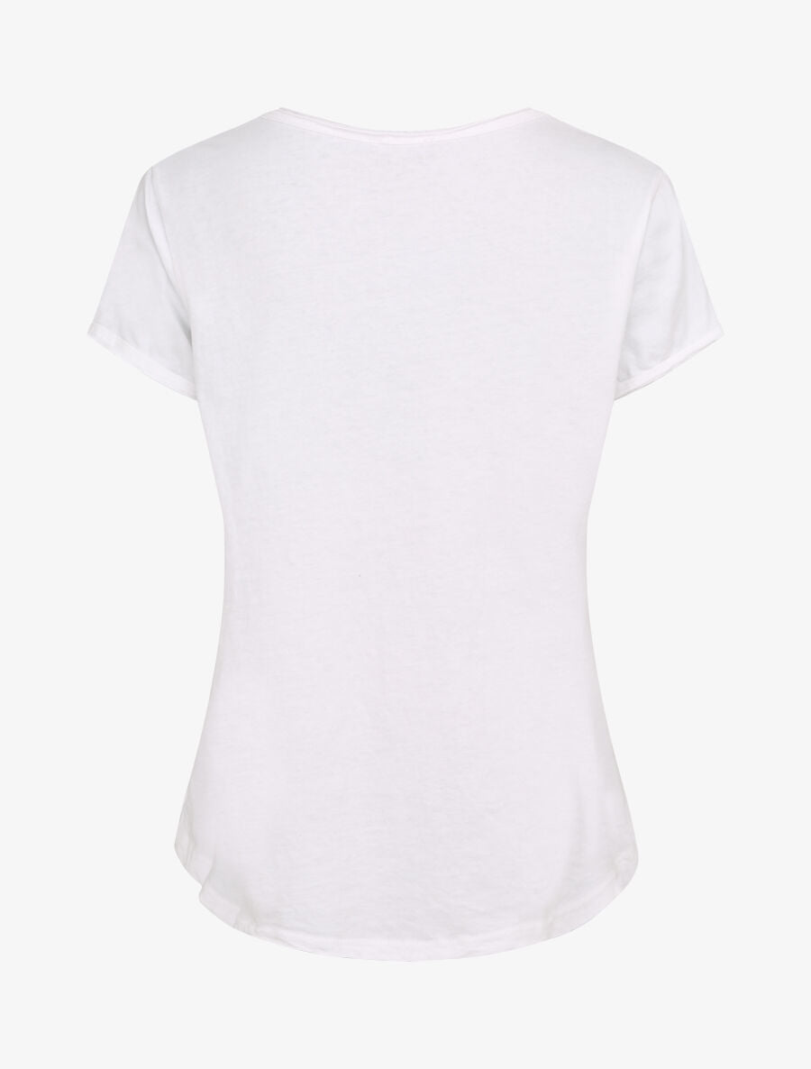 T-shirt droit uni manches courtes - Blanc - 2