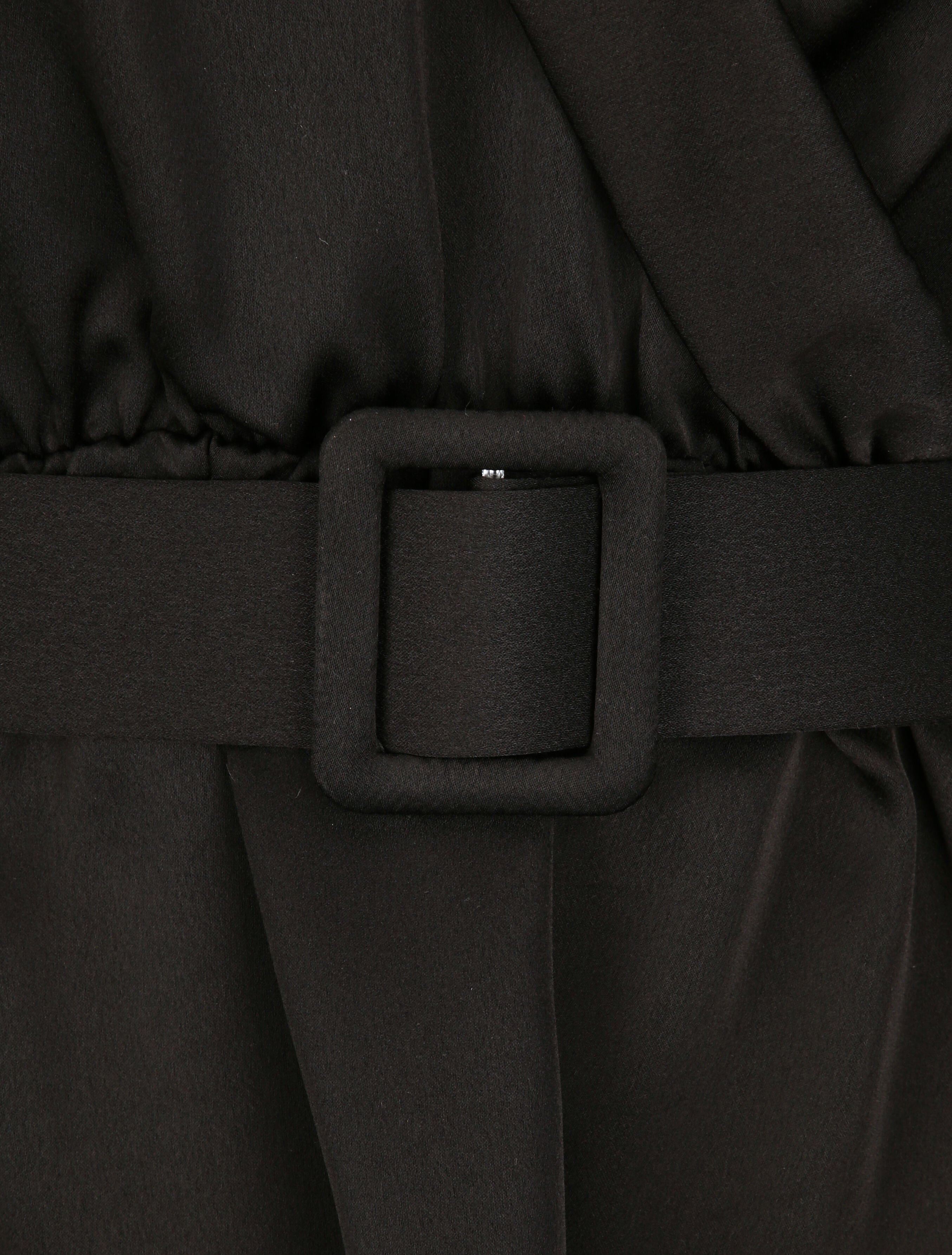 Blouse péplum satinée - Noir - 3