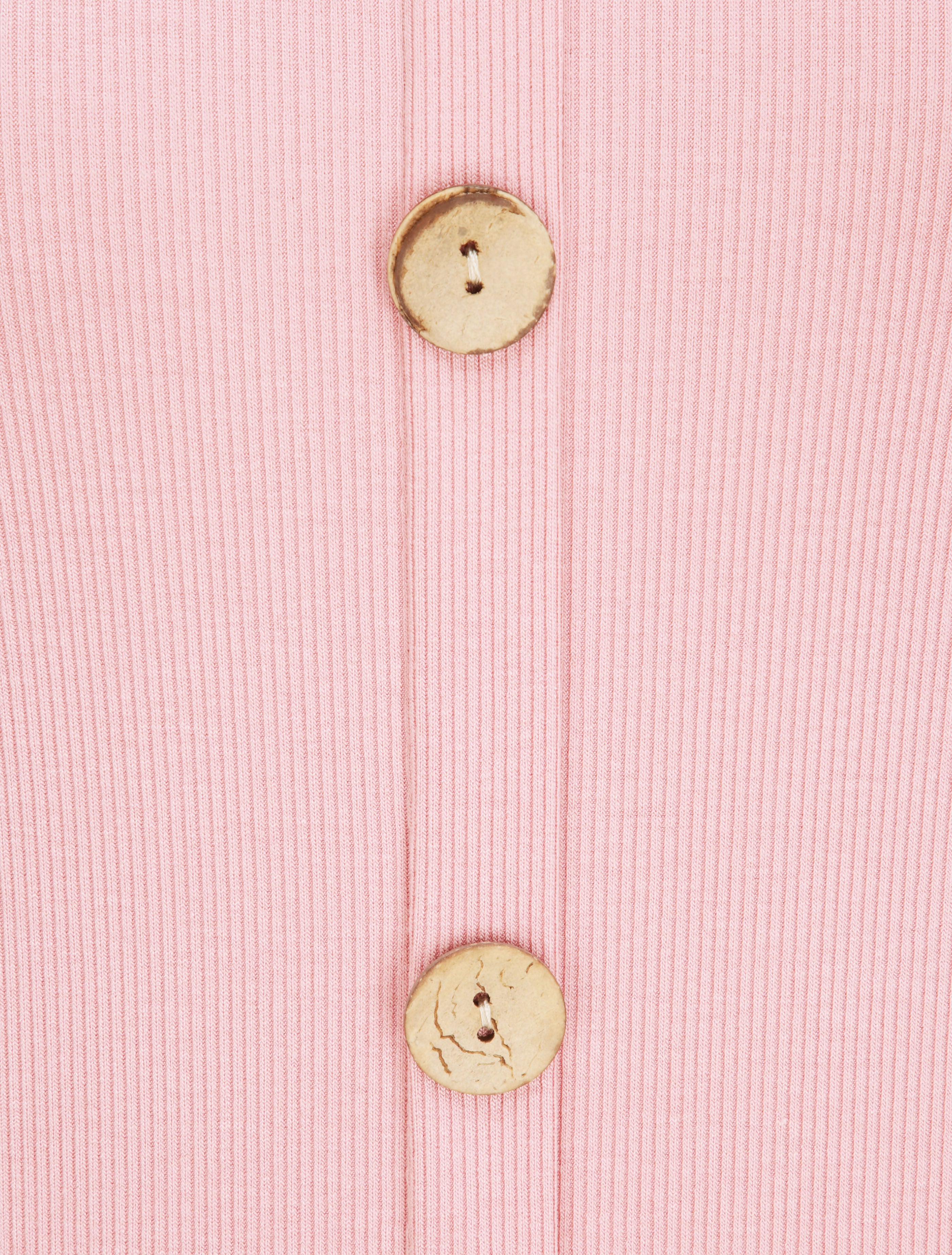 Débardeur droit uni boutonné - Rose - 3