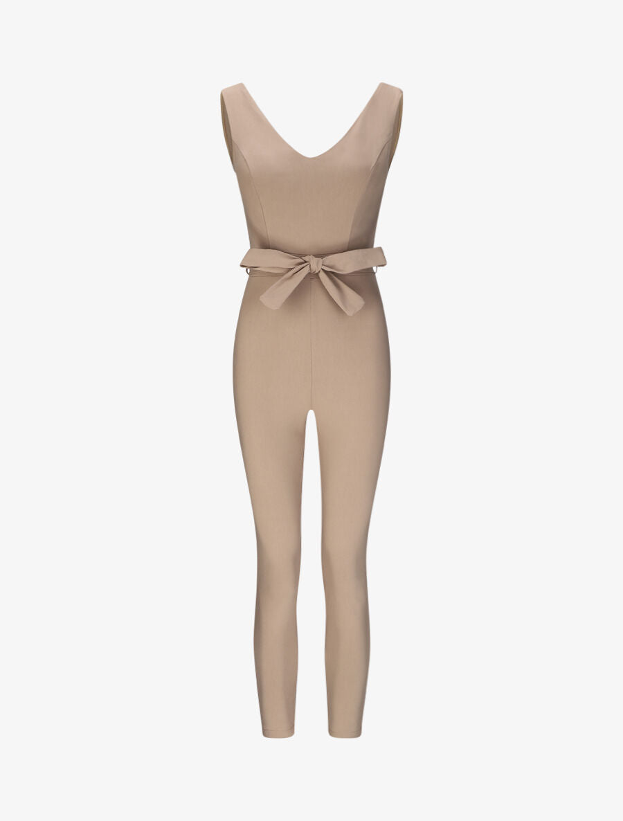 Combinaison stretch coupe slim - Camel - 1