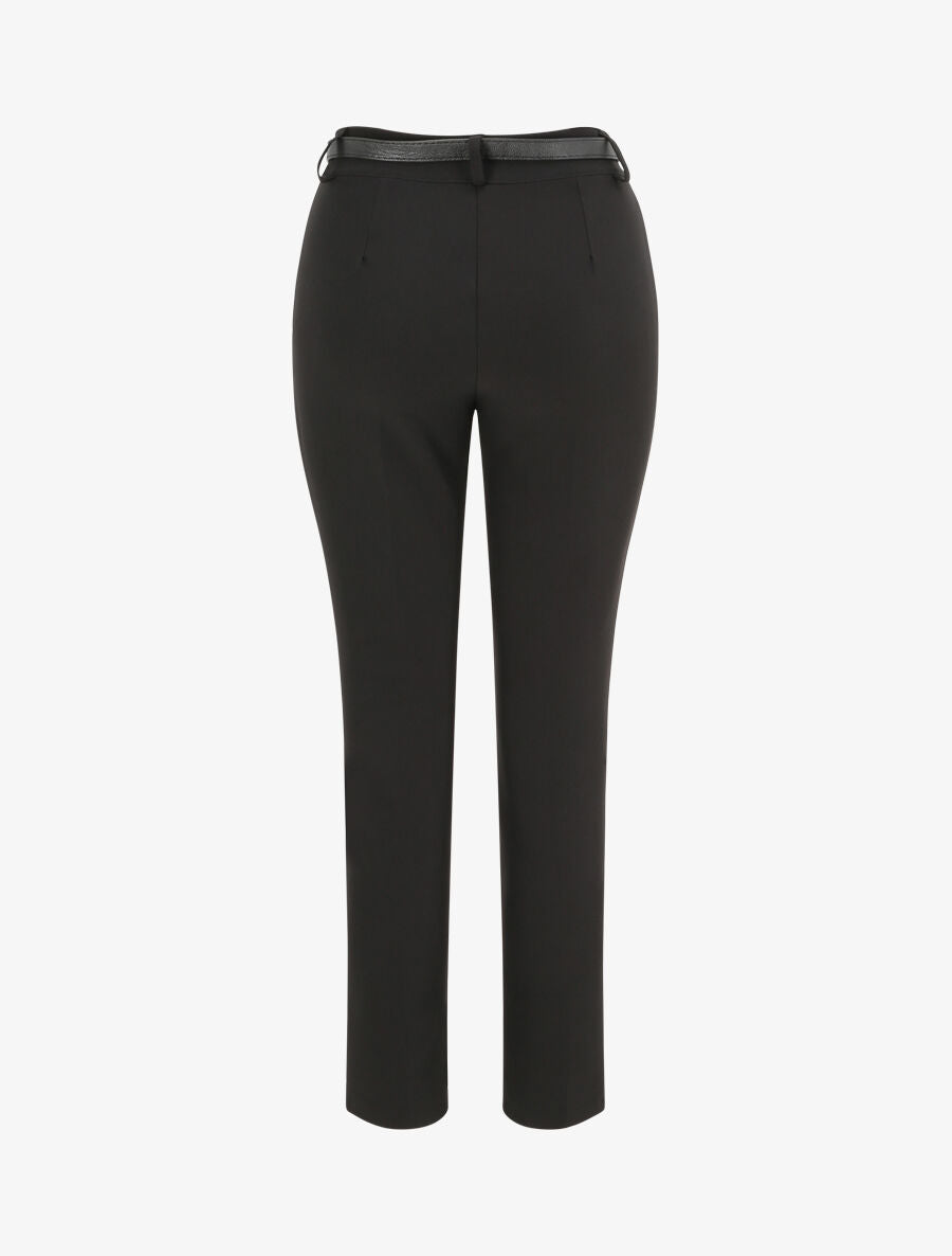 Pantalon fluide uni - Noir - 2