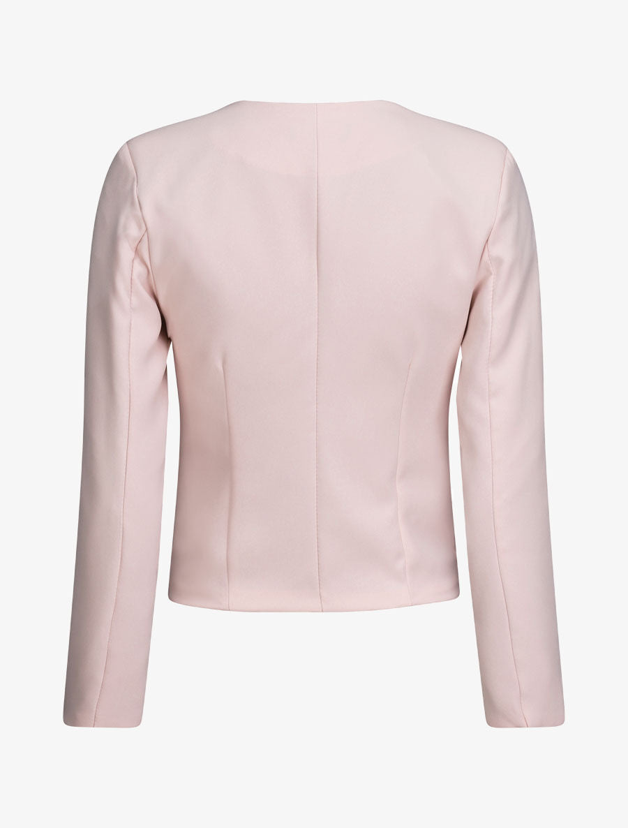 Blazer léger style perfecto - Rose pâle - 2
