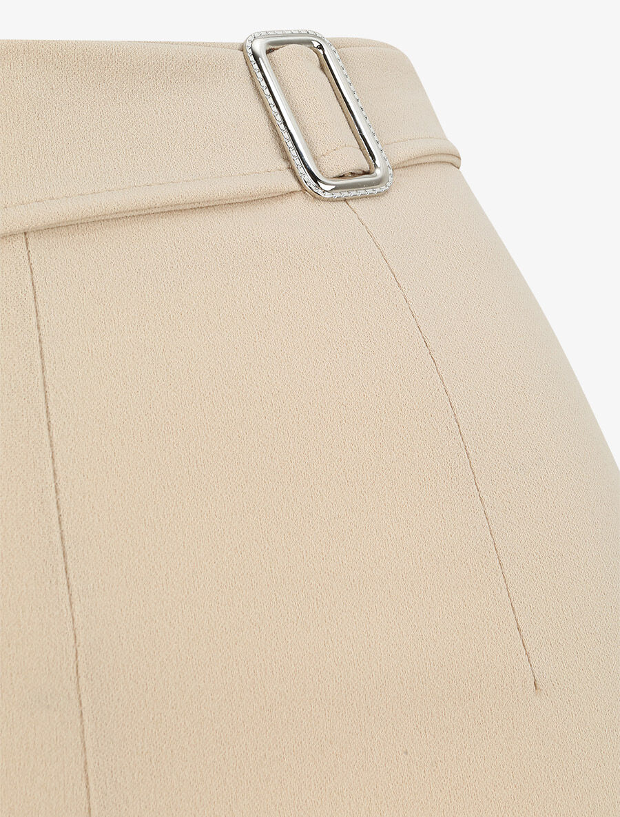 Pantalon taille standard coupe flare - Beige - 3