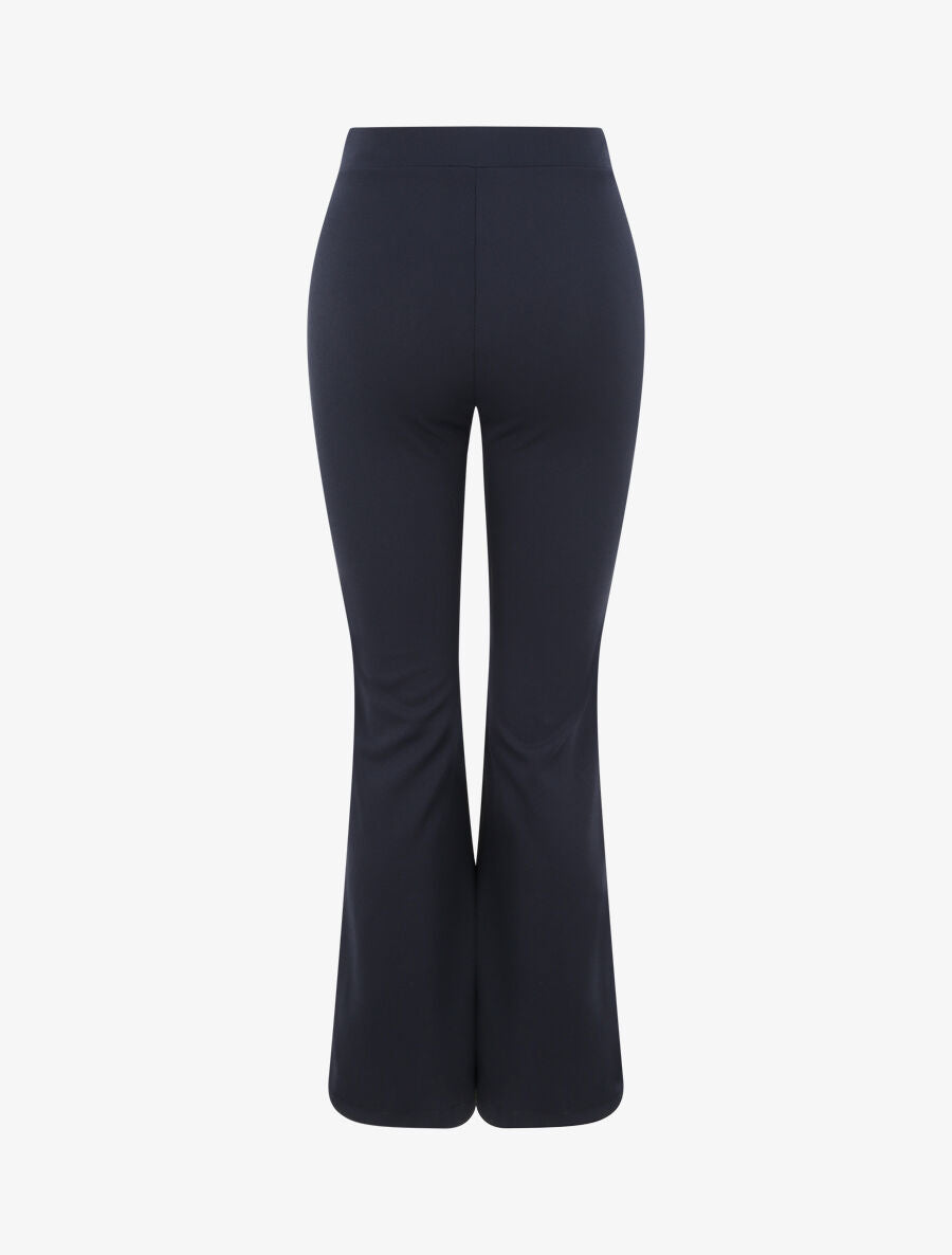 Pantalon taille standard coupe flare - Marine - 2