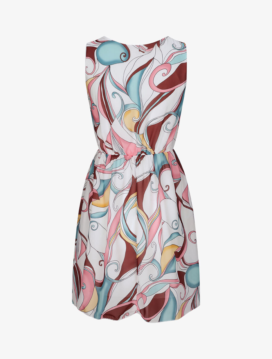 Robe en voile à imprimé psychédélique - Blanc - 2