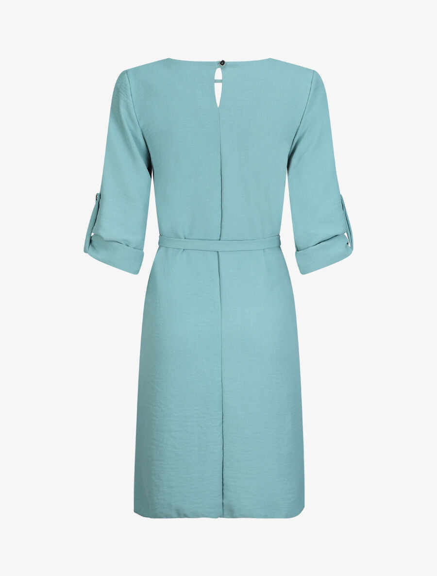 Robe longue fluide - Vert d&