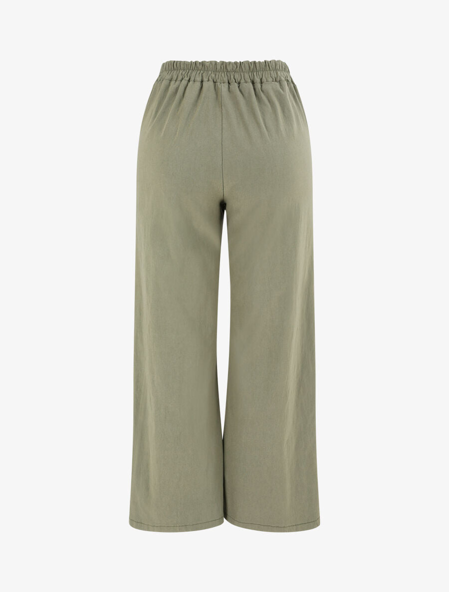 Pantalon ample coupe droite - Kaki - 2