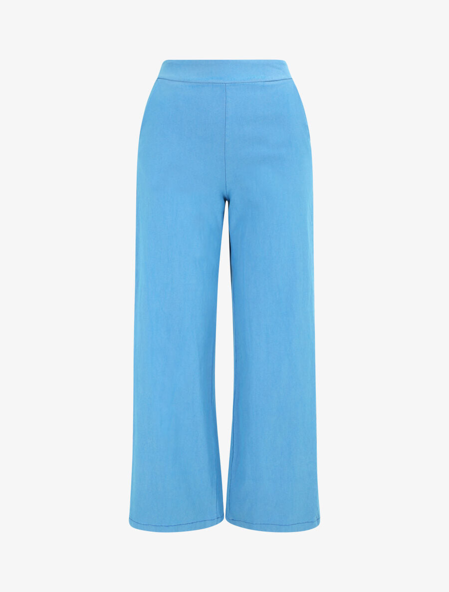 Pantalon ample coupe droite - Bleu ciel - 1