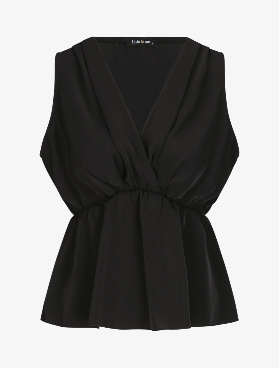 Top cache-coeur fluide - Noir - 5