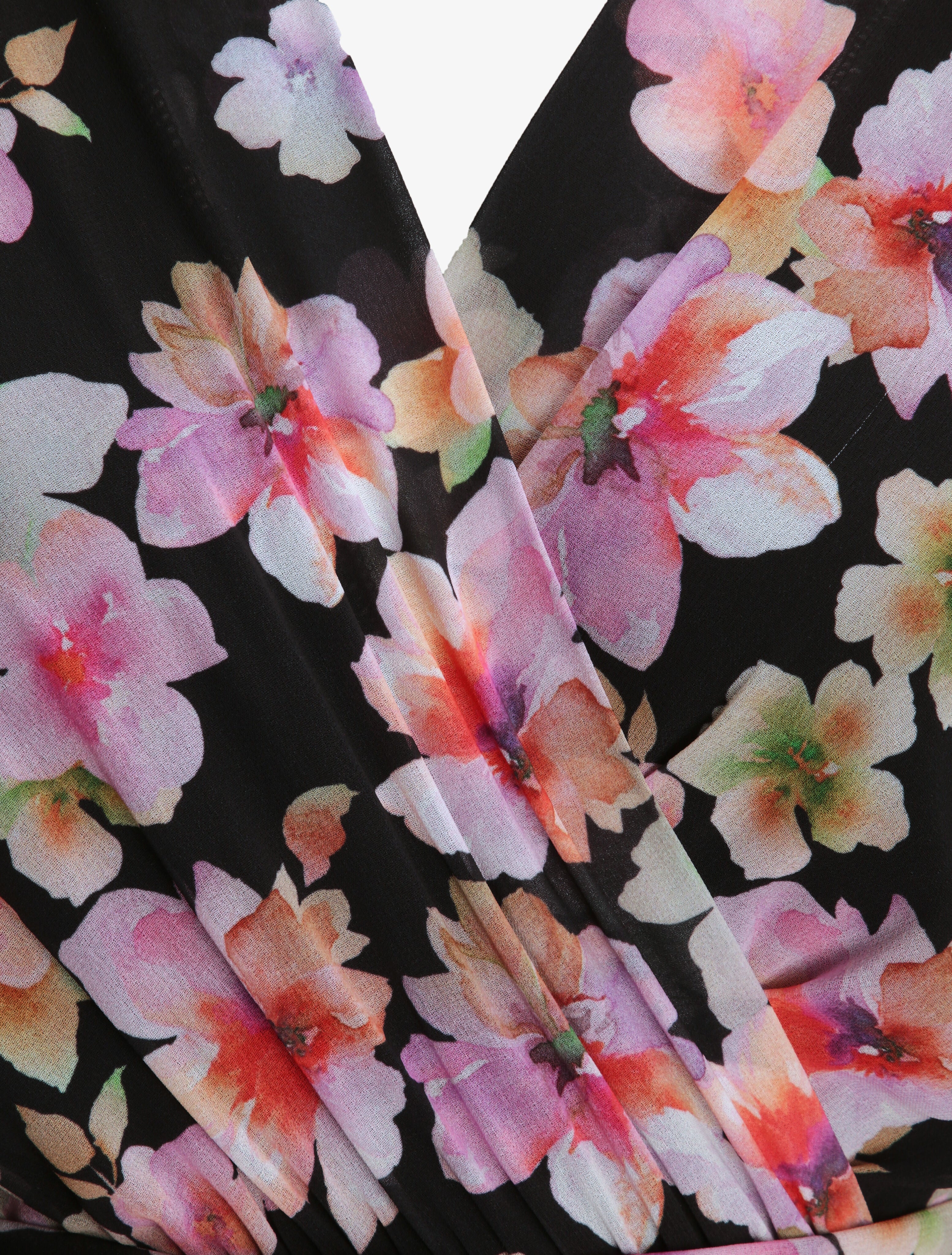 Robe en voile à imprimé fleurs d&