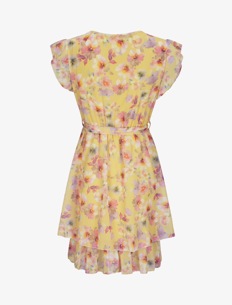 Robe en voile à imprimé fleurs d&