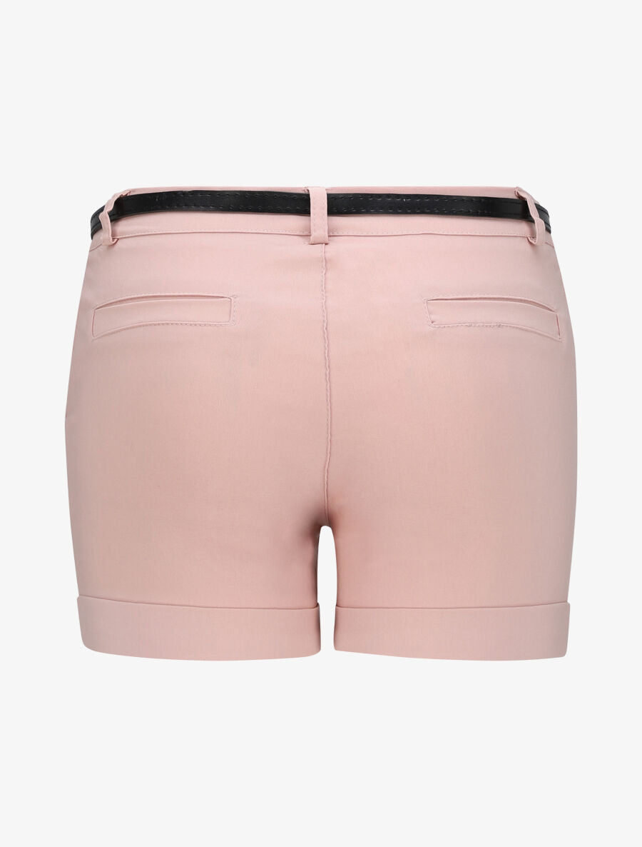 Short uni à revers - Rose - 2