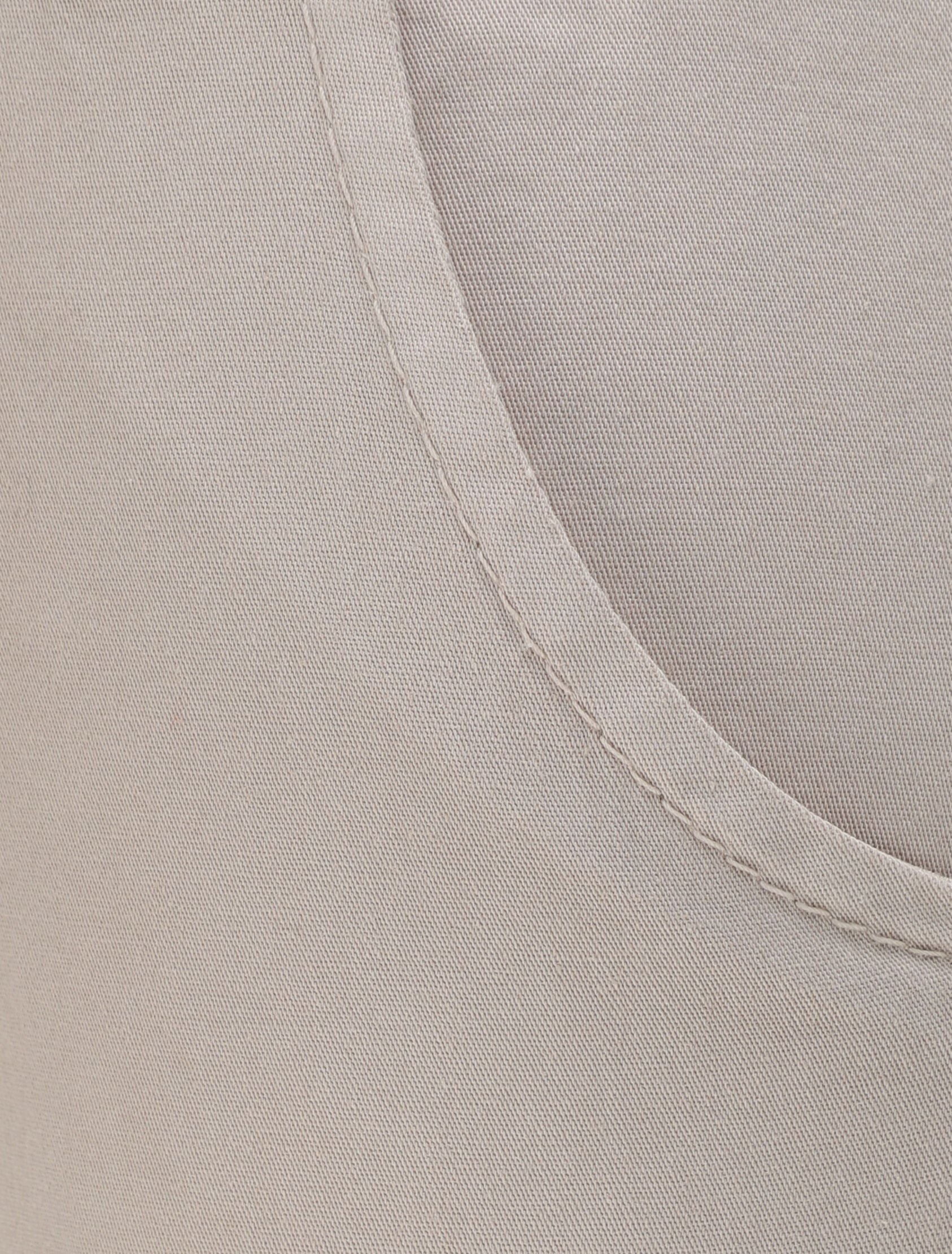 Pantalon droit taille haute froncée - Beige - 3