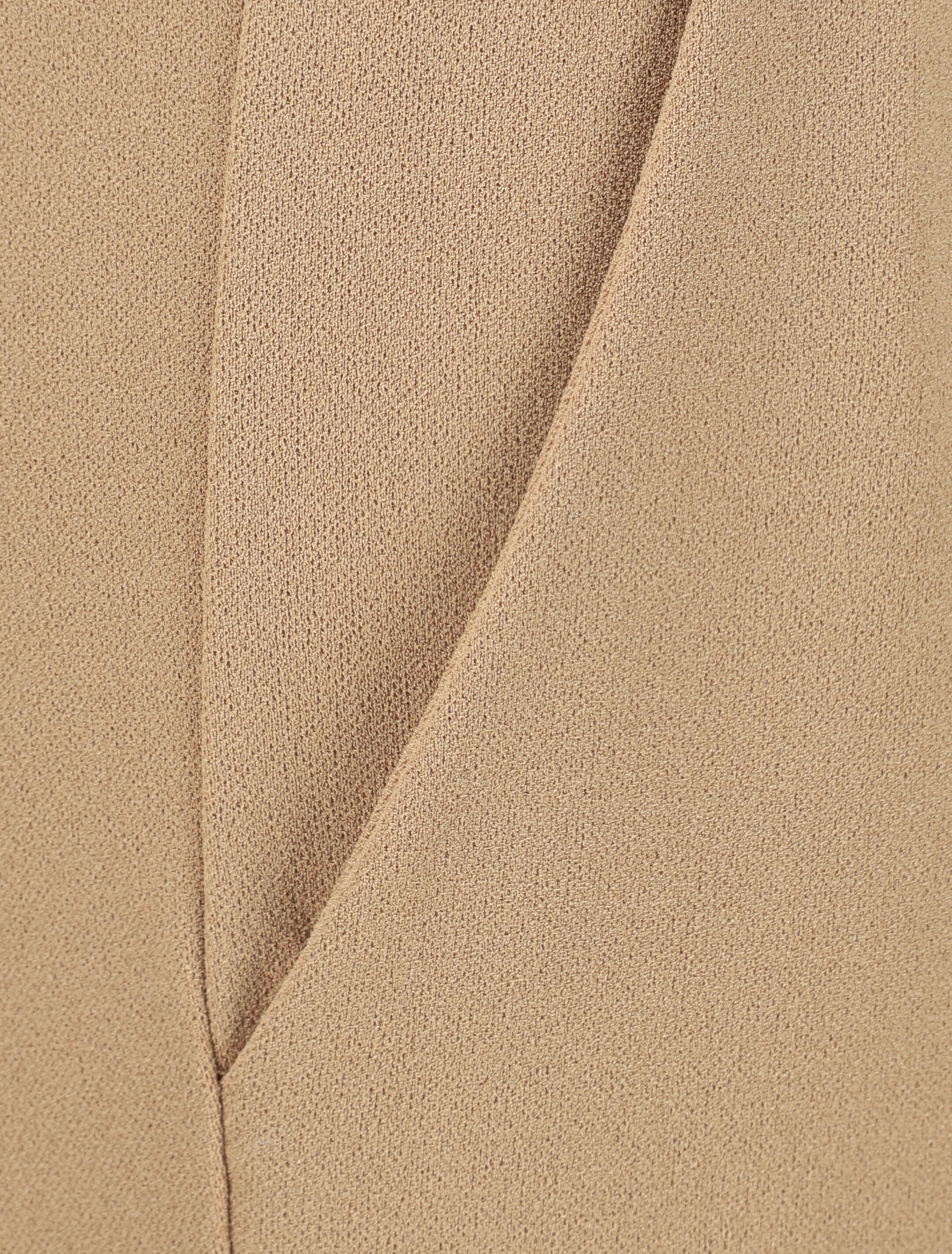 Pantalon droit à taille élastiquée - Camel - 3