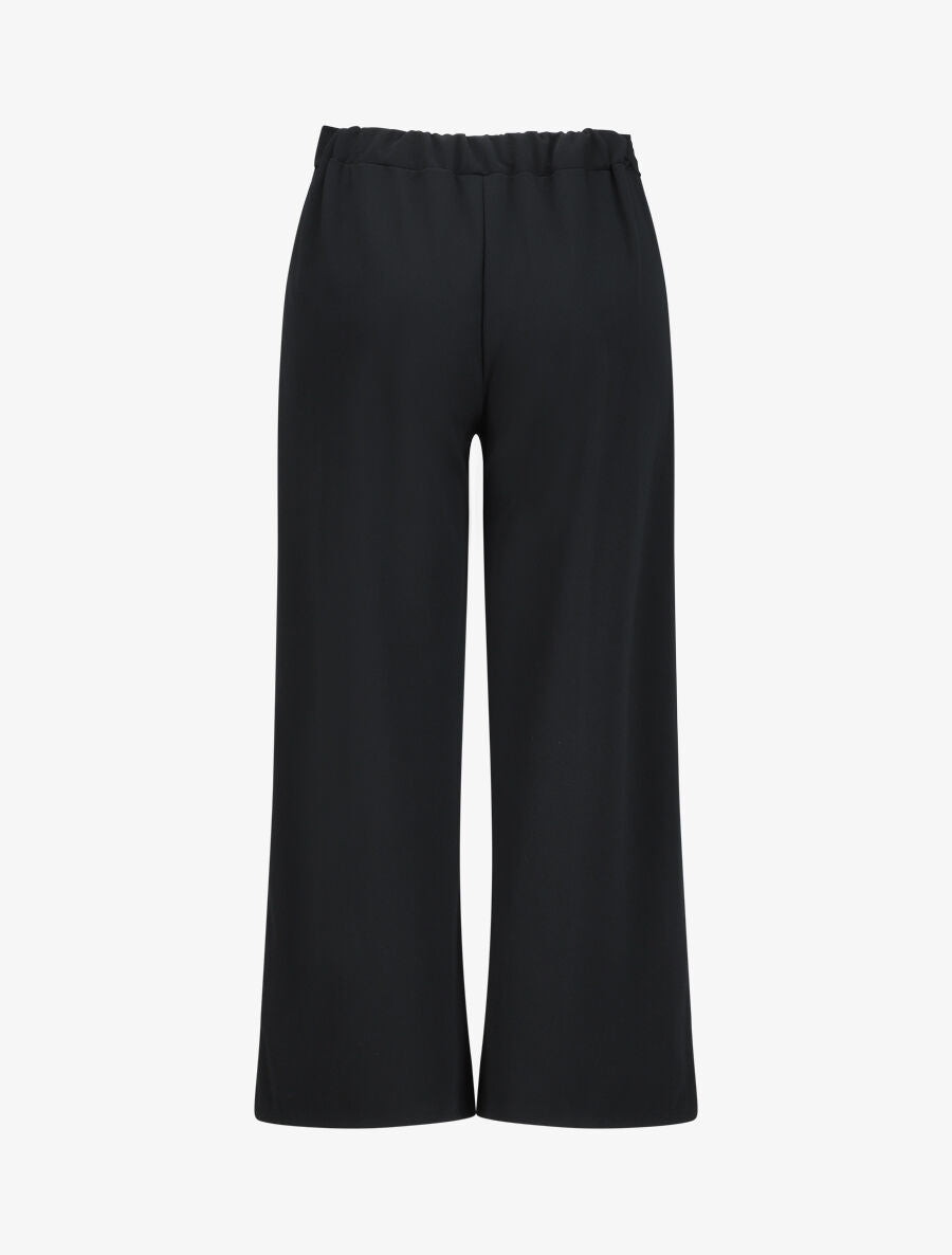 Pantalon ample à taille élastiquée - Noir - 2