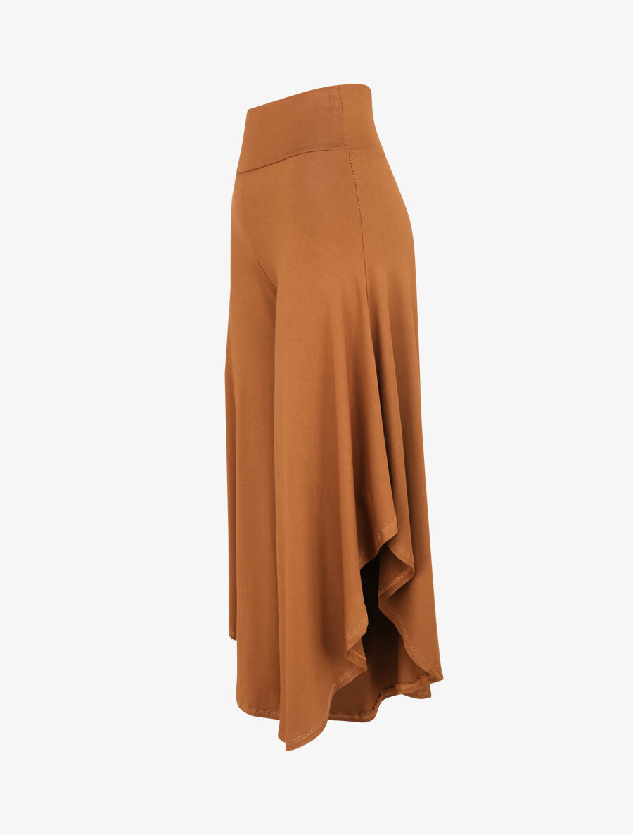 Pantalon ample à bords asymétriques - Camel - 3