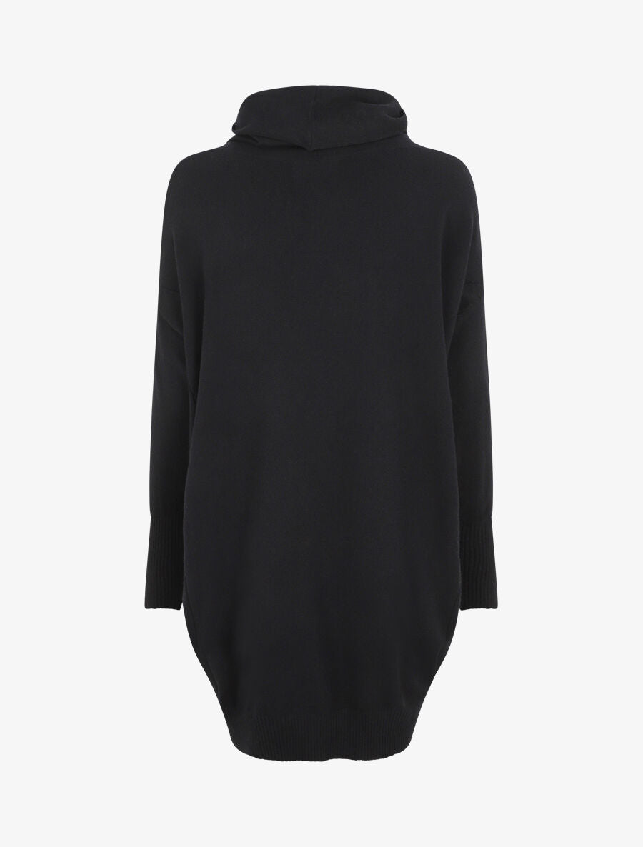 Robe pull ample à col roulé - Noir - 2