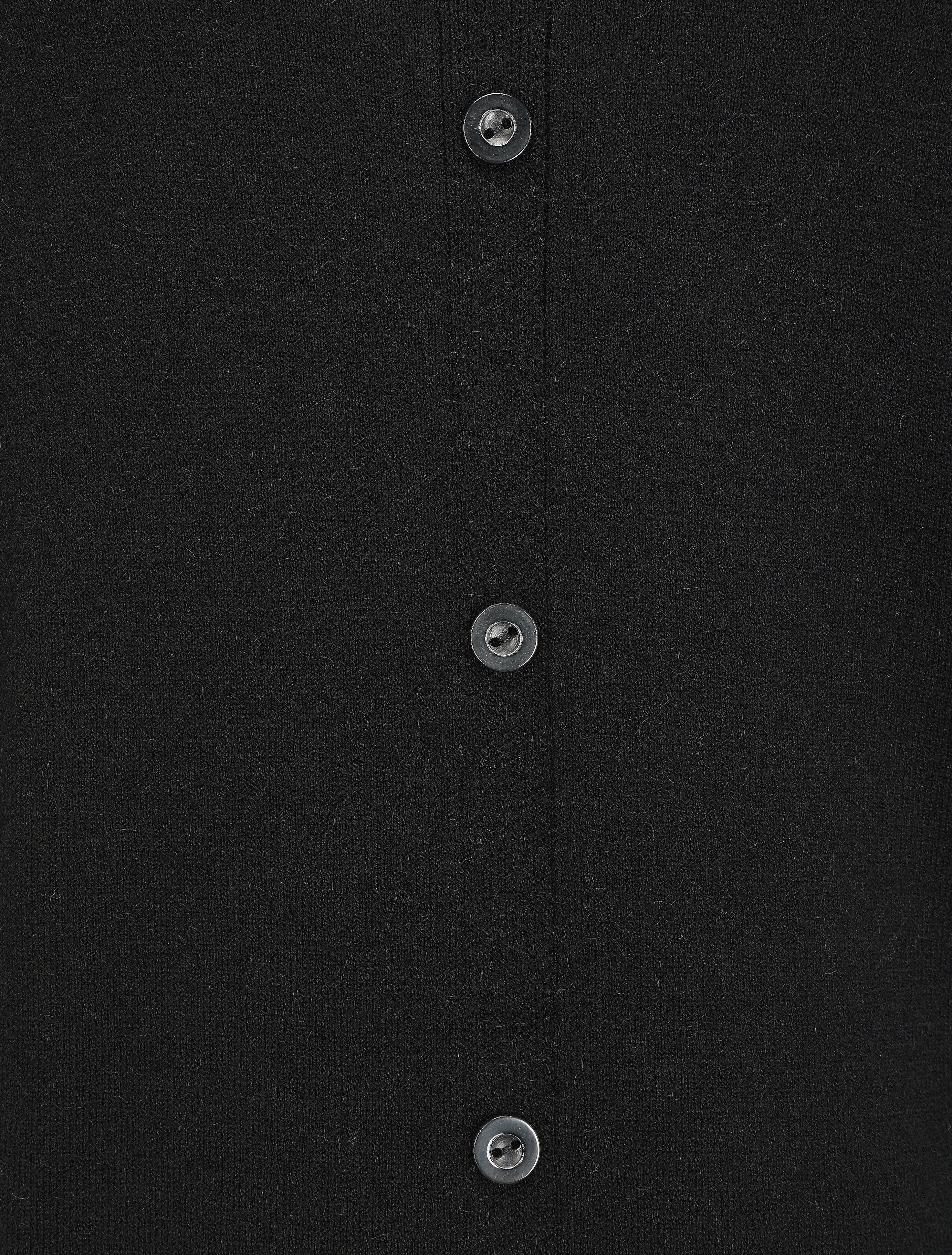 Robe pull mi-longue à boutons décoratifs au dos - Noir - 3