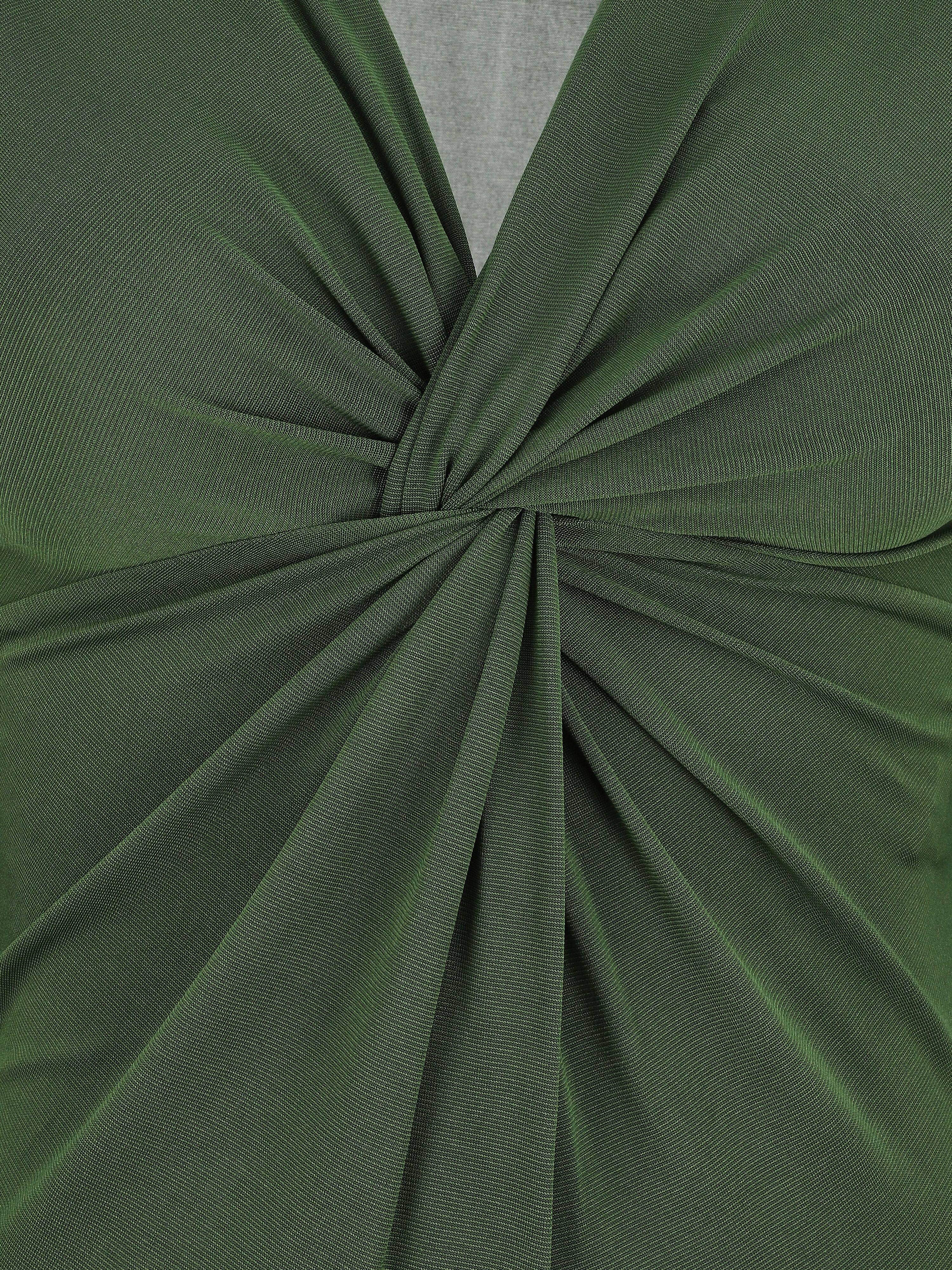 Body uni à col V - Vert sapin - 3