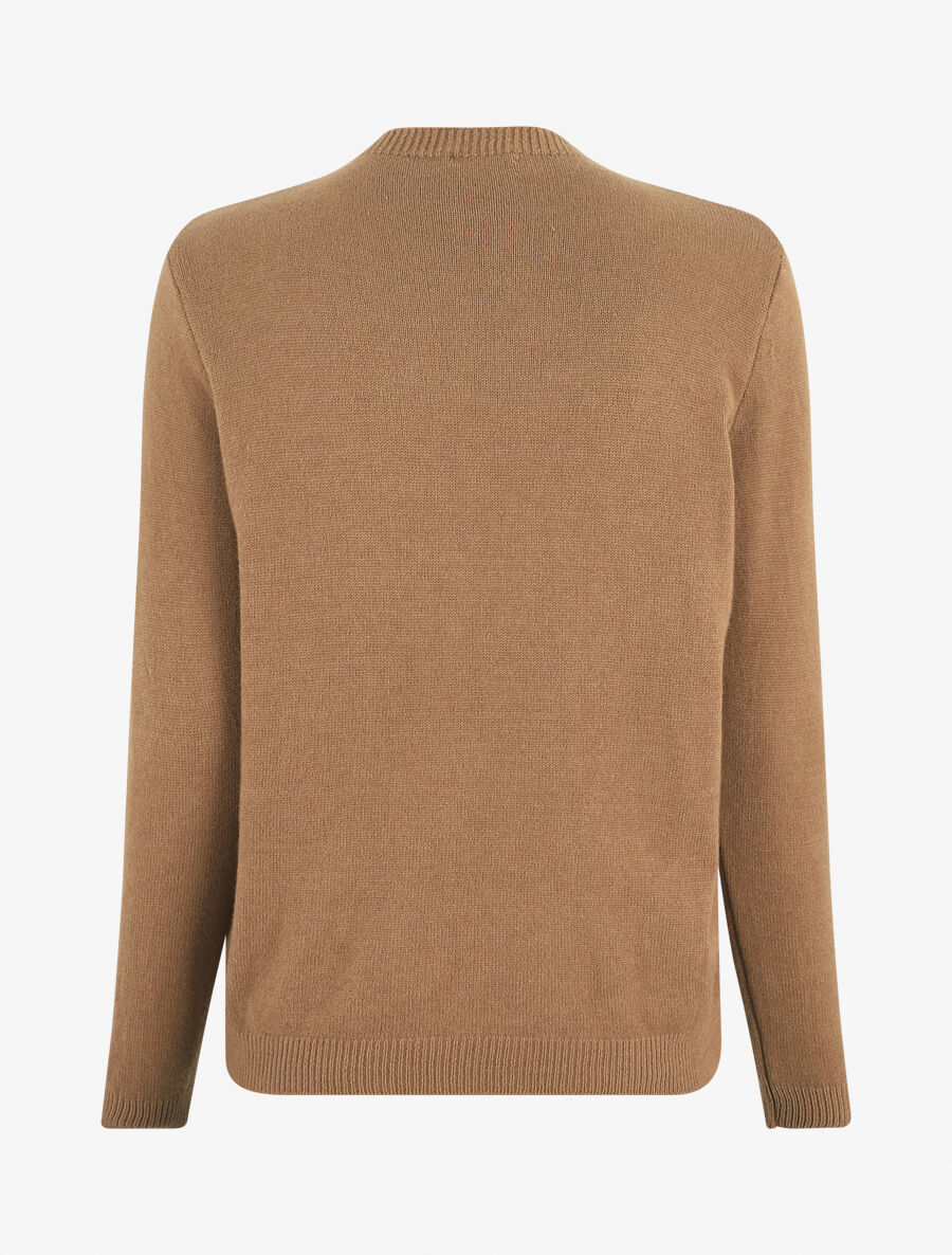 Pull doux à col montant - Camel - 2