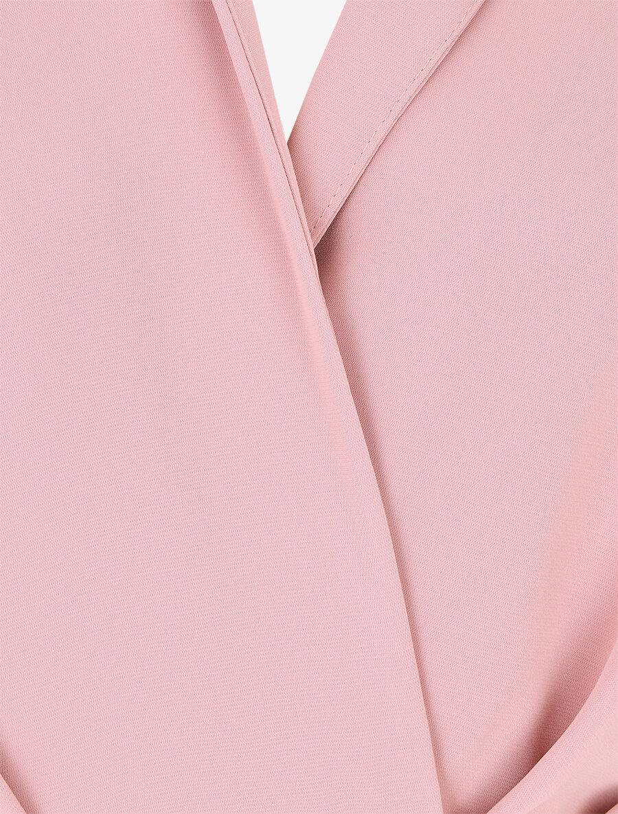 Robe courte élastiquée - Rose - 3