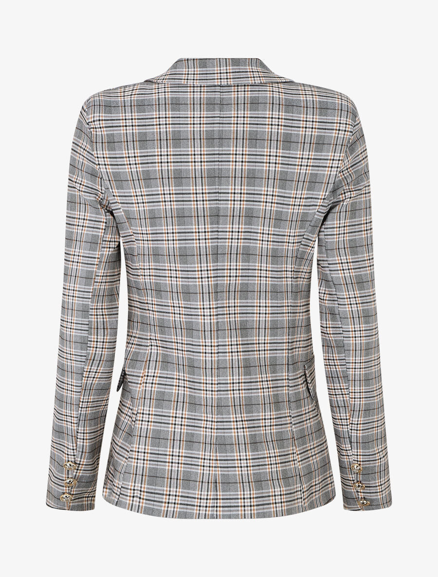 Blazer imprimé prince de galles - Camel - 2