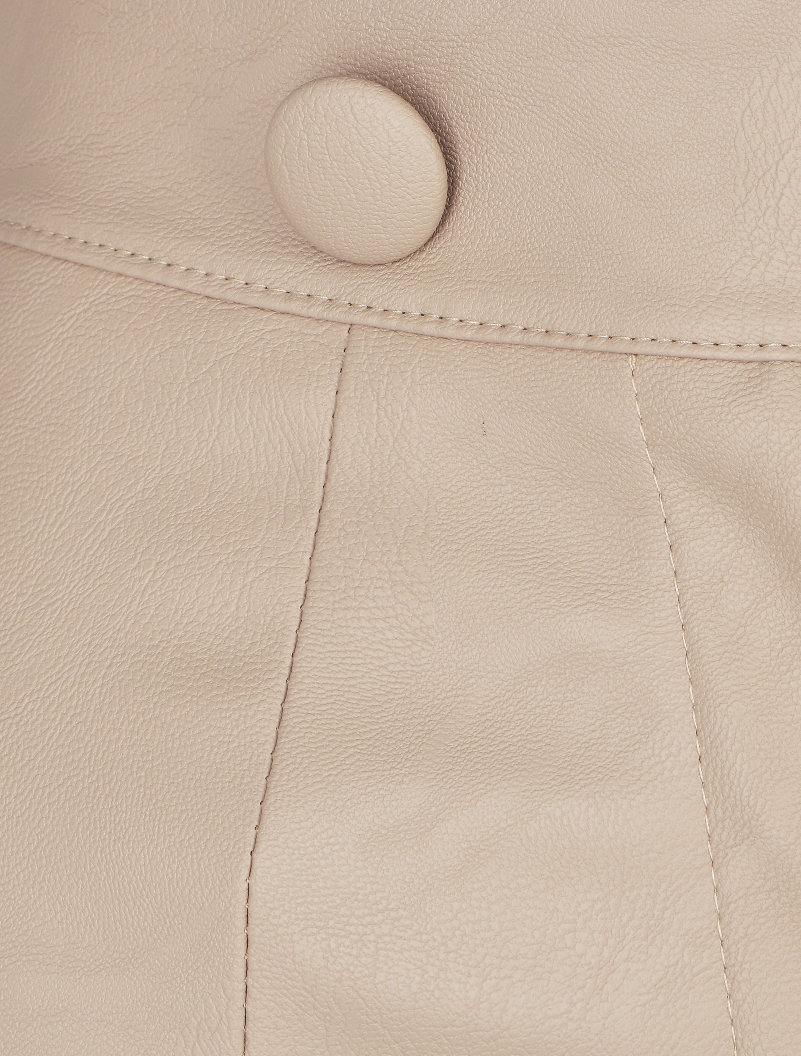 Short en simili à revers - Beige - 3