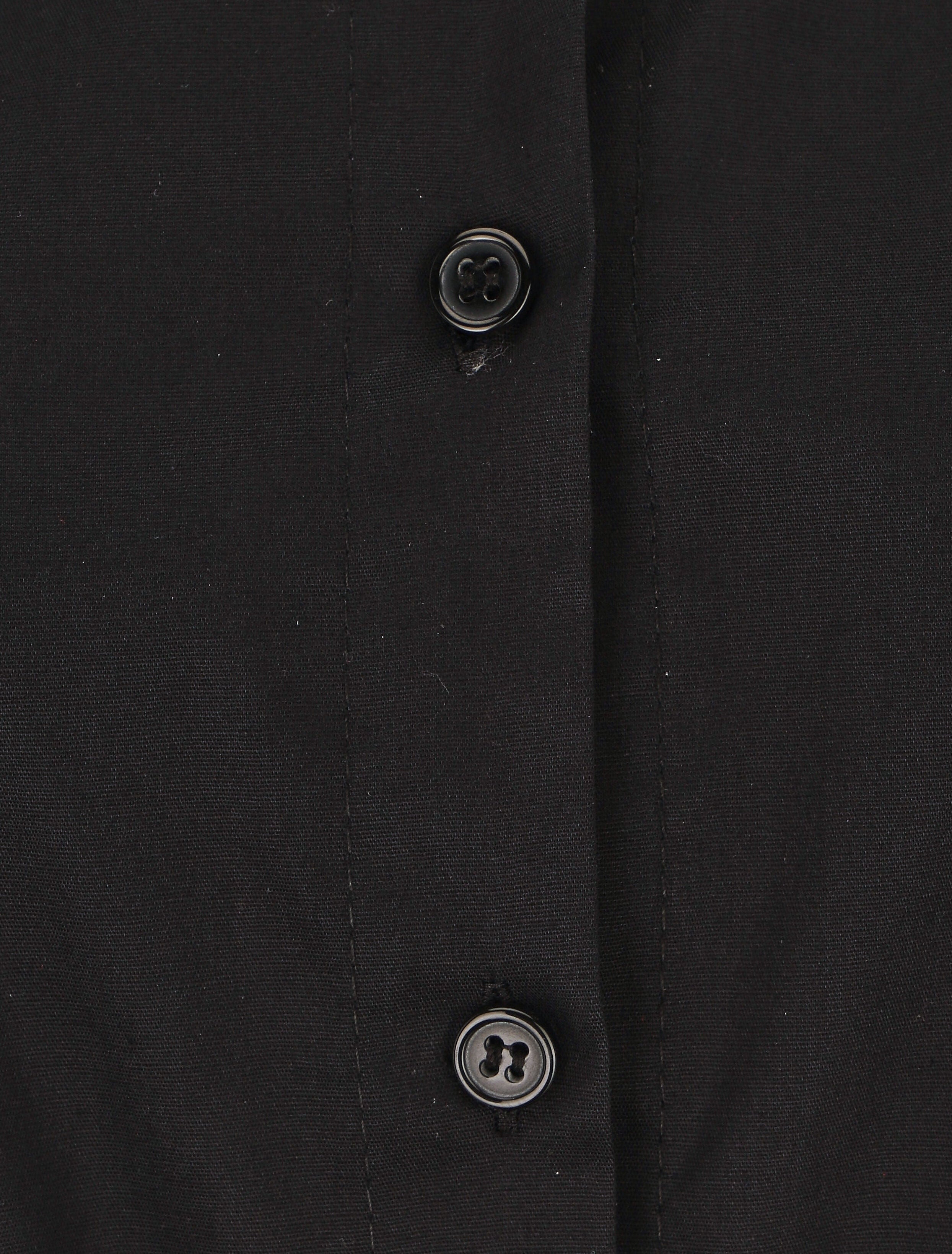 Robe chemise courte unie manches courtes - Noir - 3