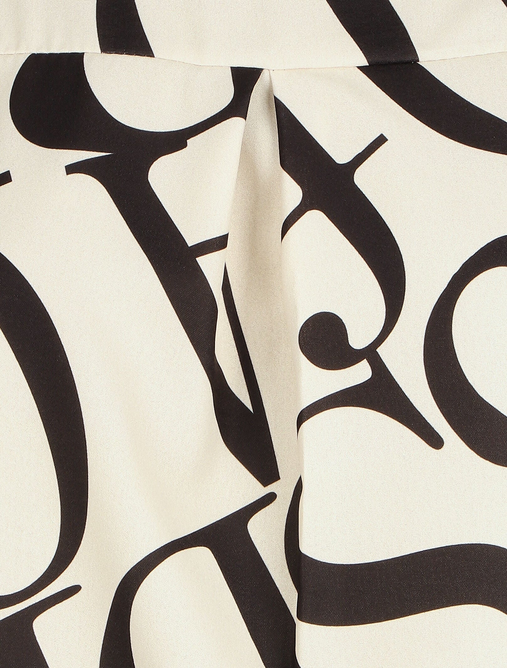 Top col montant imprimé graphique - Beige - 3