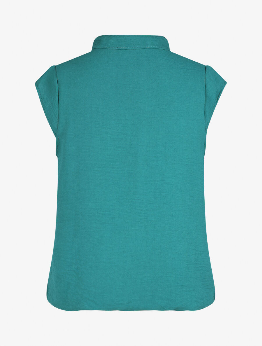 Top uni sans manches - Bleu canard - 2
