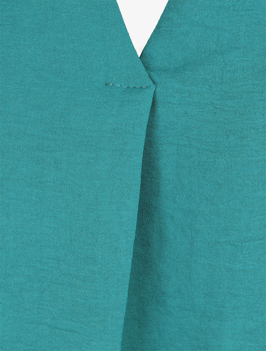 Top uni sans manches - Bleu canard - 3