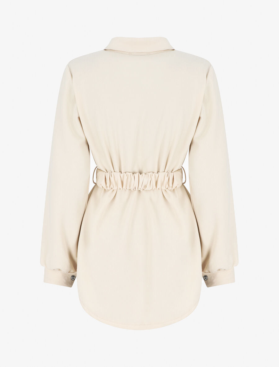 Chemise ample ceinturée - Beige - 2
