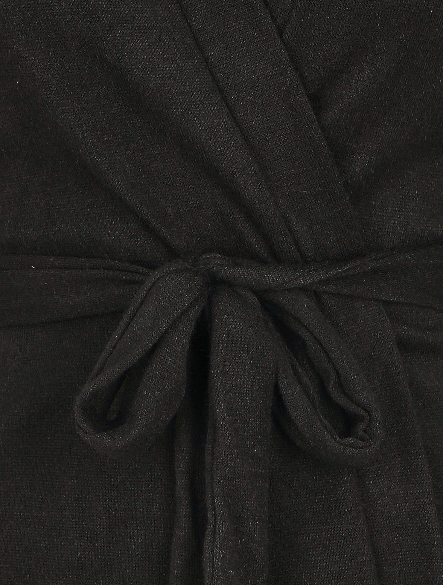 Gilet mi-long coupe droite - Noir - 3