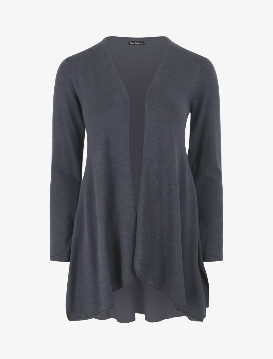 Gilet basique en maille - Marine - 4