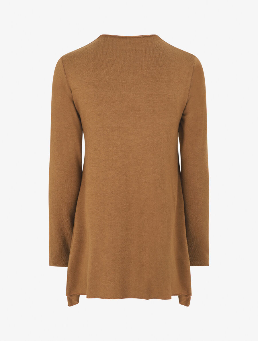 Gilet basique en maille - Camel - 2