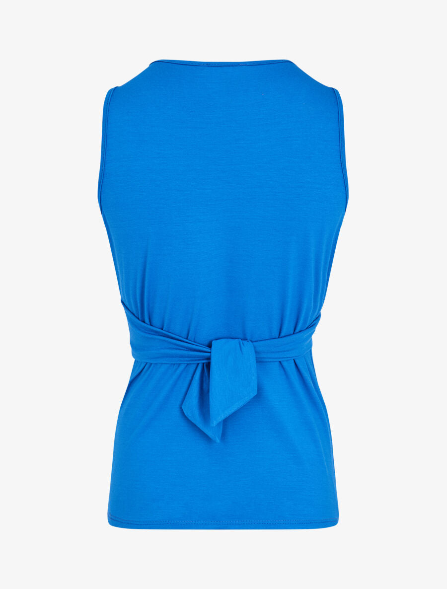 Top à liens torsadés à nouer - Bleu électrique - 2
