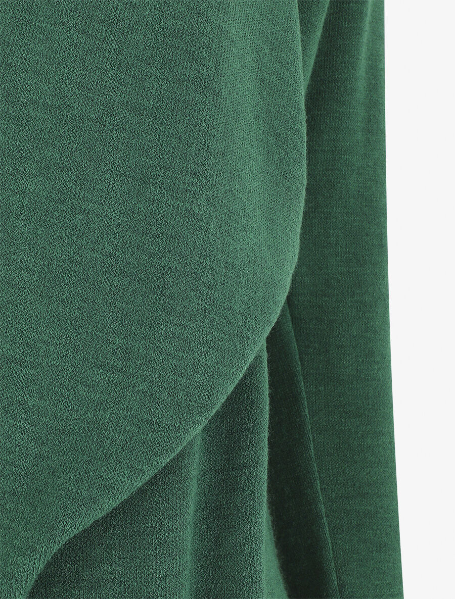 Gilet mi-long uni - Vert sapin - 3